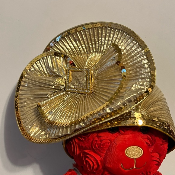 Mr Hi’s Vintage Elegant  Metallic Gold Women's Hat - Picture 11 of 11